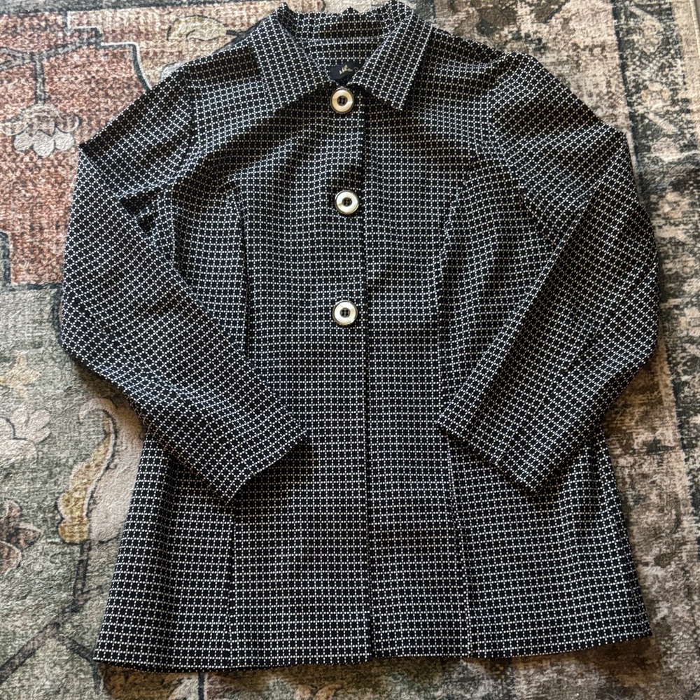 Melissa Paige Black and White Patterned Blazer